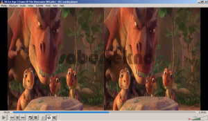 Film 3D yang diputar di VLC Media Player